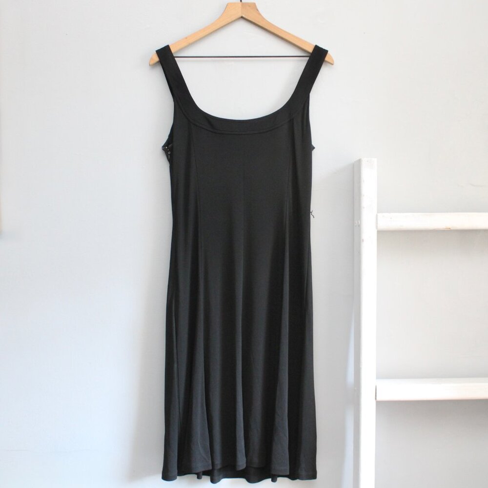Lauren Ralph Lauren Petite Black A-Line Midi Stretch Sleeveless Dress Size 12 P - Picture 2 of 4